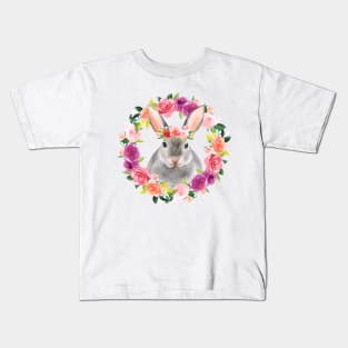 Adorable Floral Bunny Rabbit T-Shirts & Accessories for Bunny and Rabbit Lovers Gift Kids T-Shirt